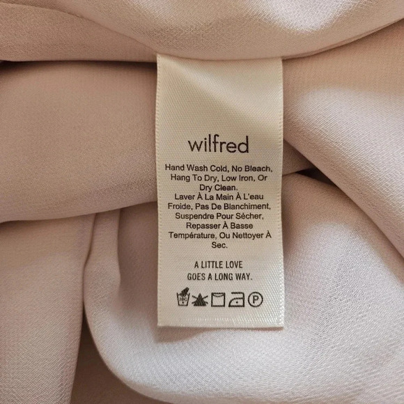 Aritzi Wilfred Aritzia Neuchatel Off Shoulder Floral Print Mini Dress Dusty Pink - Picture 15 of 15